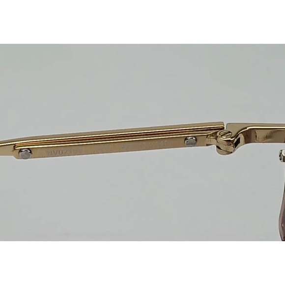 Bottega Veneta Unisex-Adult Cat-Eye Gold Gold Pink Sunglasses NWOT - Picture 7 of 8